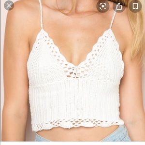 White crochet top